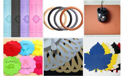 激光打标机在健身瑜伽垫上的应用土豪瑜伽垫体位线雕刻